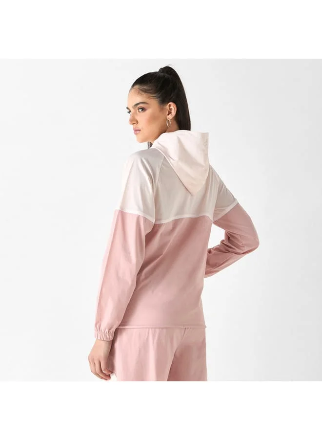 Kappa Kappa Panelled Zip Through Hoodie with Pockets