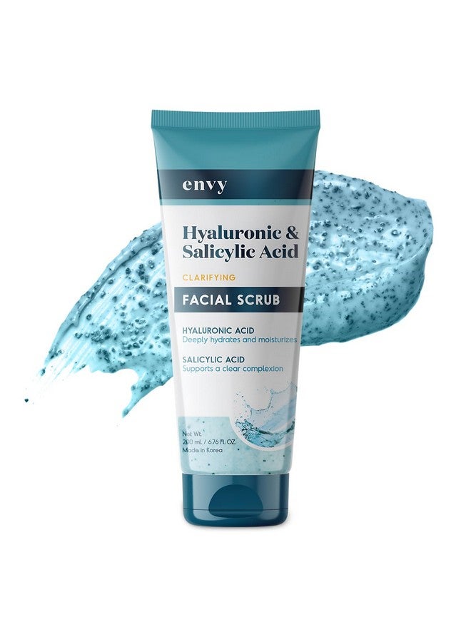 إنفي مقشر الوجه بحمض الهيالورونيك وحمض الساليسيليك، مقشر مضاد للشيخوخة، يرطب ويرطب بعمق، العناية الكورية بالبشرة، نباتي، لم يتم الإساءة إلى الحيوانات لتصنيعه، 200 مل / 6.76 أونصة - Image 1