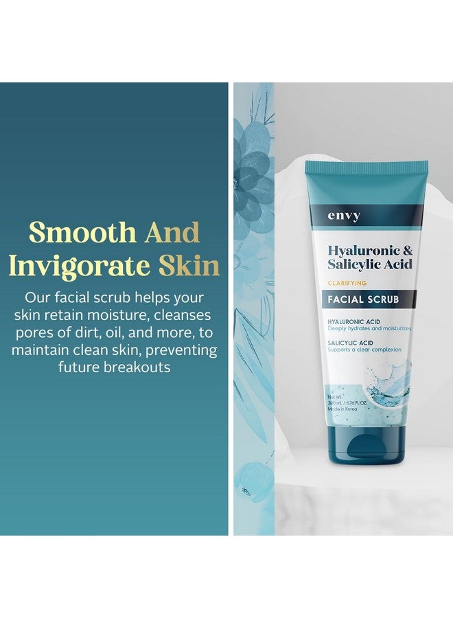 إنفي مقشر الوجه بحمض الهيالورونيك وحمض الساليسيليك، مقشر مضاد للشيخوخة، يرطب ويرطب بعمق، العناية الكورية بالبشرة، نباتي، لم يتم الإساءة إلى الحيوانات لتصنيعه، 200 مل / 6.76 أونصة - Image 2