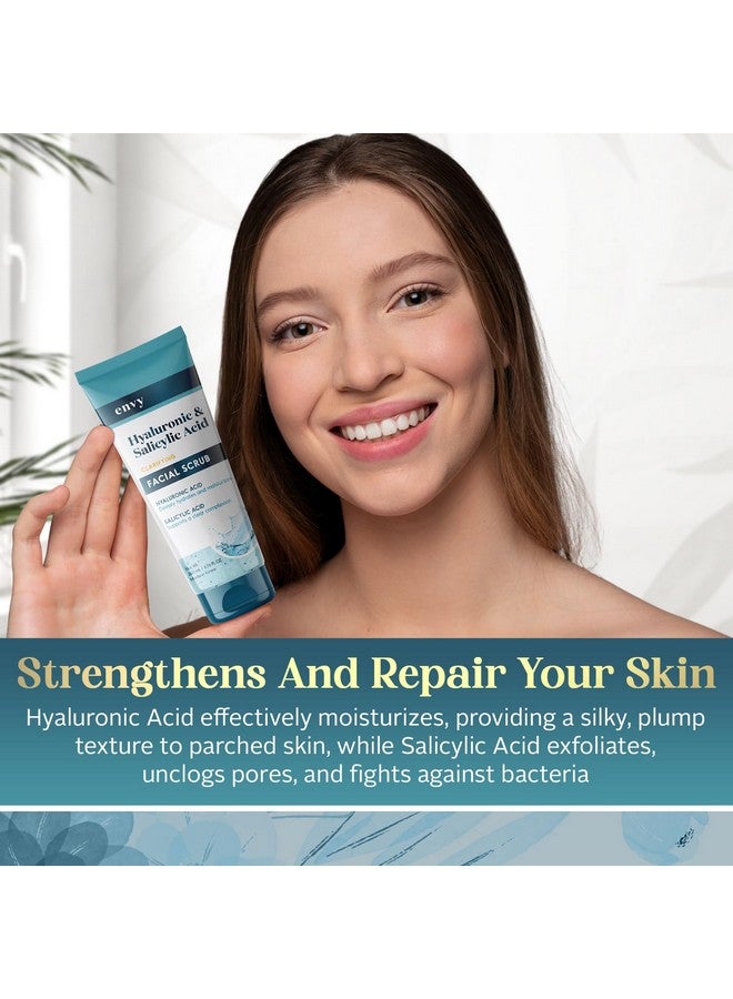 إنفي مقشر الوجه بحمض الهيالورونيك وحمض الساليسيليك، مقشر مضاد للشيخوخة، يرطب ويرطب بعمق، العناية الكورية بالبشرة، نباتي، لم يتم الإساءة إلى الحيوانات لتصنيعه، 200 مل / 6.76 أونصة - Image 3