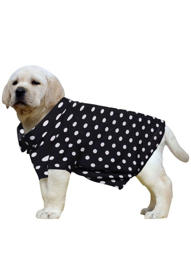 Western Era Super Soft Trendy Printed Shirt, Ultra Comfort Dog Apparel, Cotton Printed Breathable Basic Vest Dog Shirt, Cute Lightweight Thin Shirt For Your Furries (Small - 14 Inch) (Polka Black) - Image 1