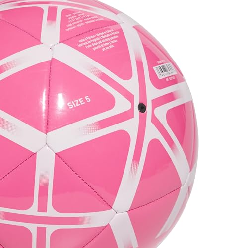 adidas Unisex Starlancer Club Soocer Ball, Solar Pink/White, 3 - Image 4