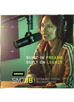 Shure Vocal Microphone With Built-In Preamp SM7dB Black  - Image 4