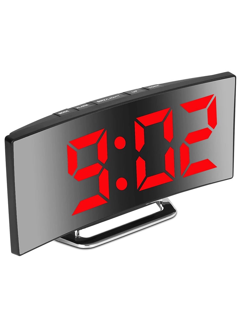 LED Mirror Digital Alarm Clock - Small Size - Image 1