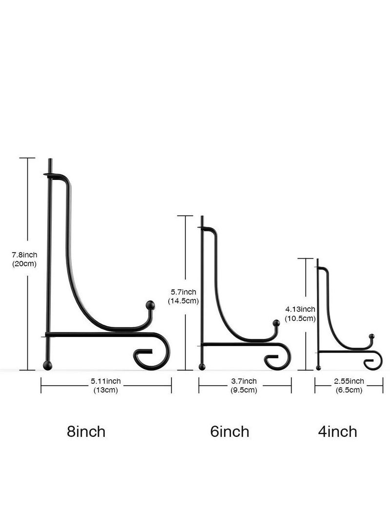 كاست ويف 6 حزمة 3 أحجام شاشة الحديد حامل لوحة أسود لعرض كتب وفنون الصور (4 8 بوصات) - Image 3