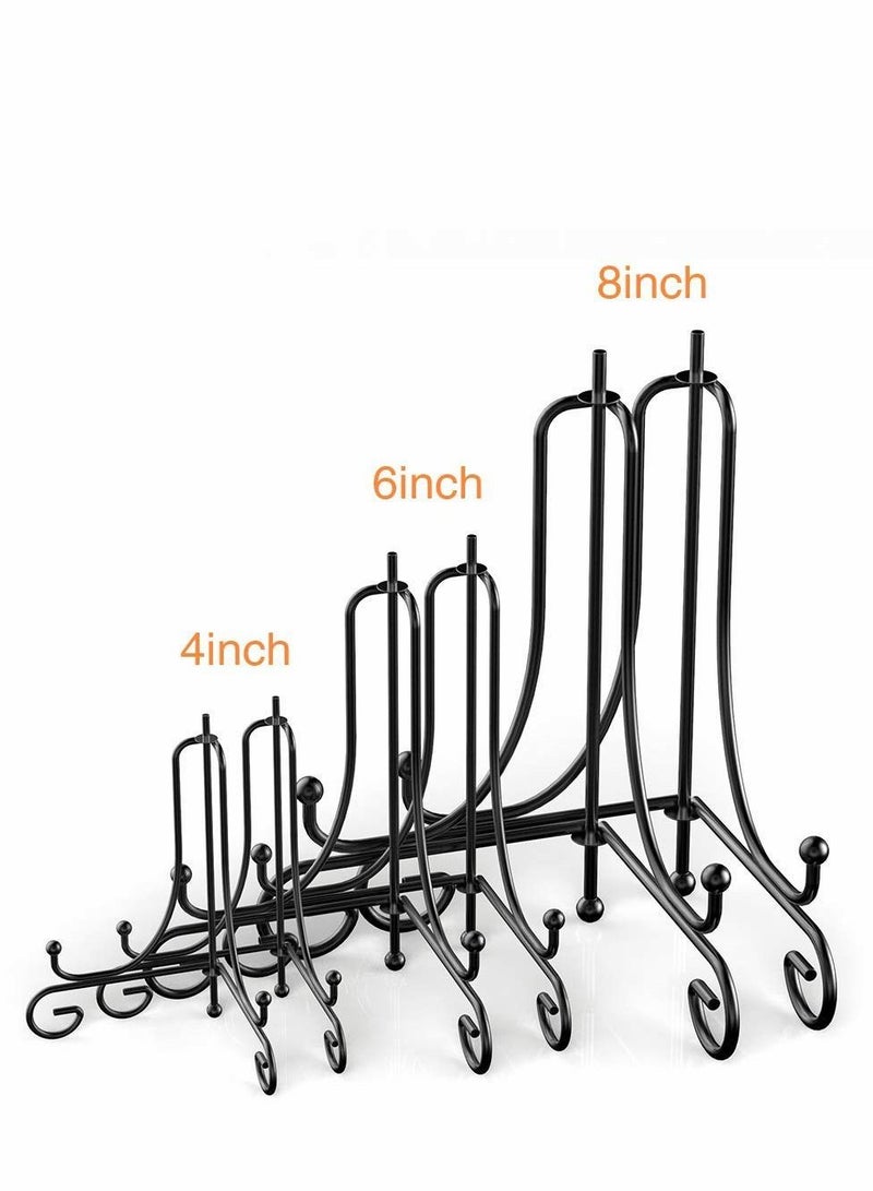 كاست ويف 6 حزمة 3 أحجام شاشة الحديد حامل لوحة أسود لعرض كتب وفنون الصور (4 8 بوصات) - Image 5