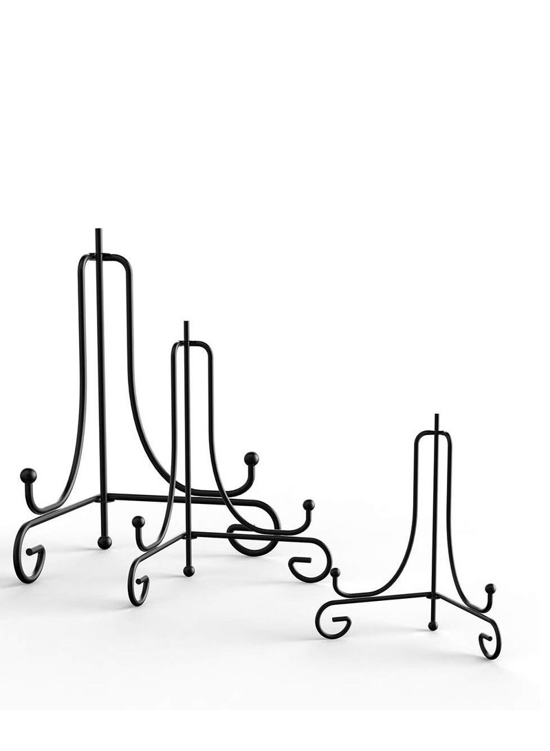 كاست ويف 6 حزمة 3 أحجام شاشة الحديد حامل لوحة أسود لعرض كتب وفنون الصور (4 8 بوصات) - Image 2