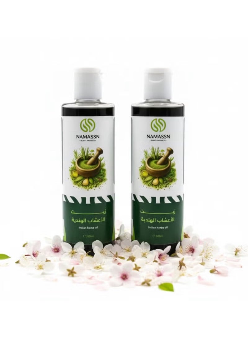 نامسان زيت الاعشاب الهندية الأصلية المشهور لكثافة وملمس ناعم 200 مل(من عبوتين)