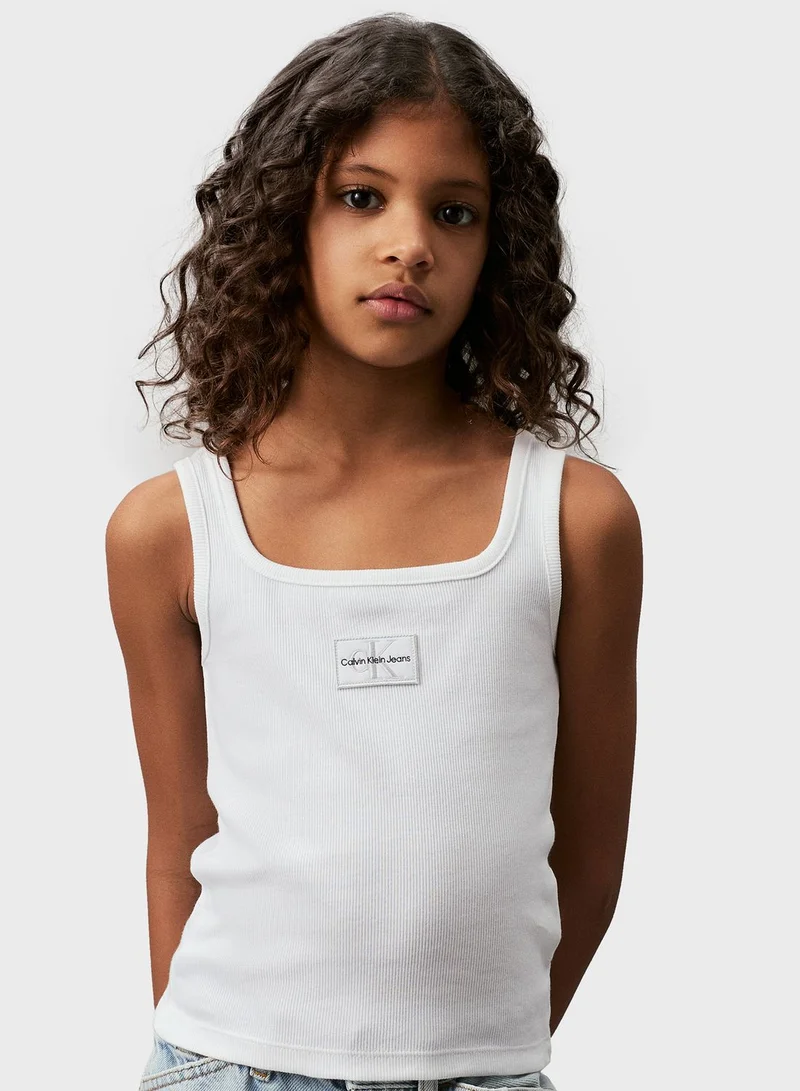 Calvin Klein Jeans Kids Square Neck Tank Top