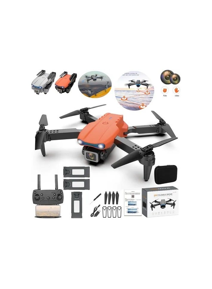 E99 Foldable Drone with 8K HD Dual Camera, Obstacle Avoidance, Altitude Hold, and Compact Design.(Multicolour) - Image 4