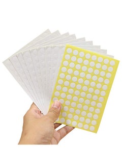 10 Sheets 960Pcs Labels Blank White Small Round Circle Essential Oil Bottle Cap Top Labels Stickers Perfect For Roller Bottles Sample Vials (White)