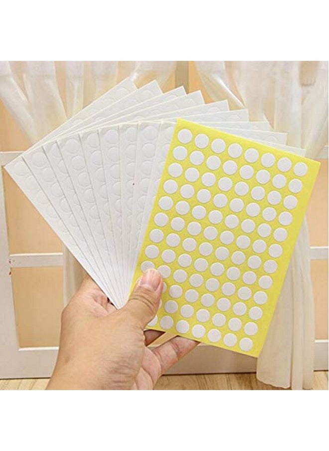 ericotry - 10 Sheets 960Pcs Labels Blank White Small Round Circle Essential Oil Bottle Cap Top Labels Stickers Perfect For Roller Bottles Sample Vials (White) - Image 1