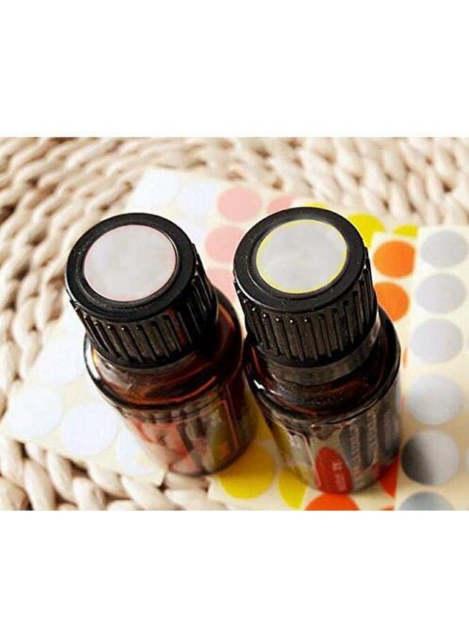 ericotry - 10 Sheets 960Pcs Labels Blank White Small Round Circle Essential Oil Bottle Cap Top Labels Stickers Perfect For Roller Bottles Sample Vials (White) - Image 1