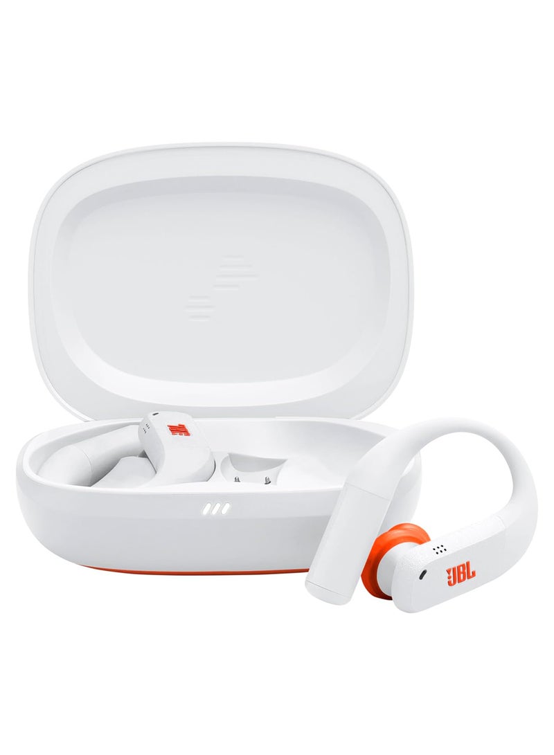 JBL Endurance Peak 4 Noise Cancelling Fully Wireless in-Ear Sports Earbuds with Bluetooth, 48 Hours Battery Life, TwistLock for a Secure Fit, IP68 Waterproof and Dustproof, JBL Pure Bass Sound white - Image 1