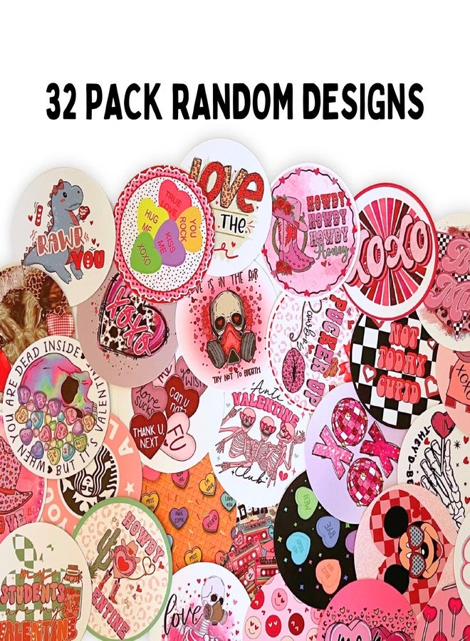 Lashicorn Anti-Valentine’s Day Valentine Circle Cardstocks for Freshie Cutouts 2.5” 32pk Mixed Heart Bulk Silicone Mold Conversation Supplies Aroma Beads Bake - Image 2