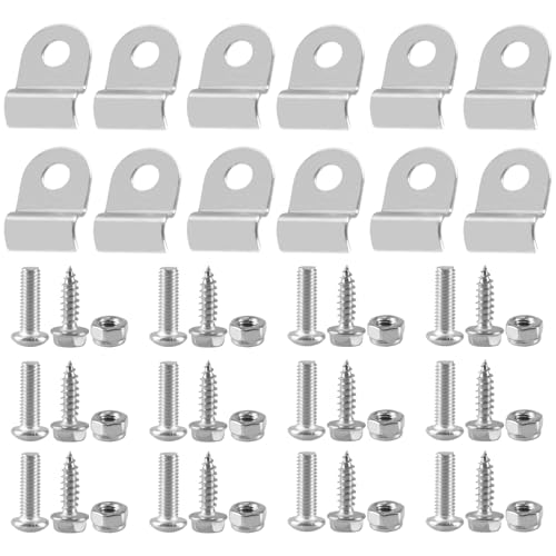 KPALAG 12 Sets 316 Stainless Steel Brake Fuel Line Clamps with Screw Compatible with Street Rod Truck Dune Buggy - Image 1