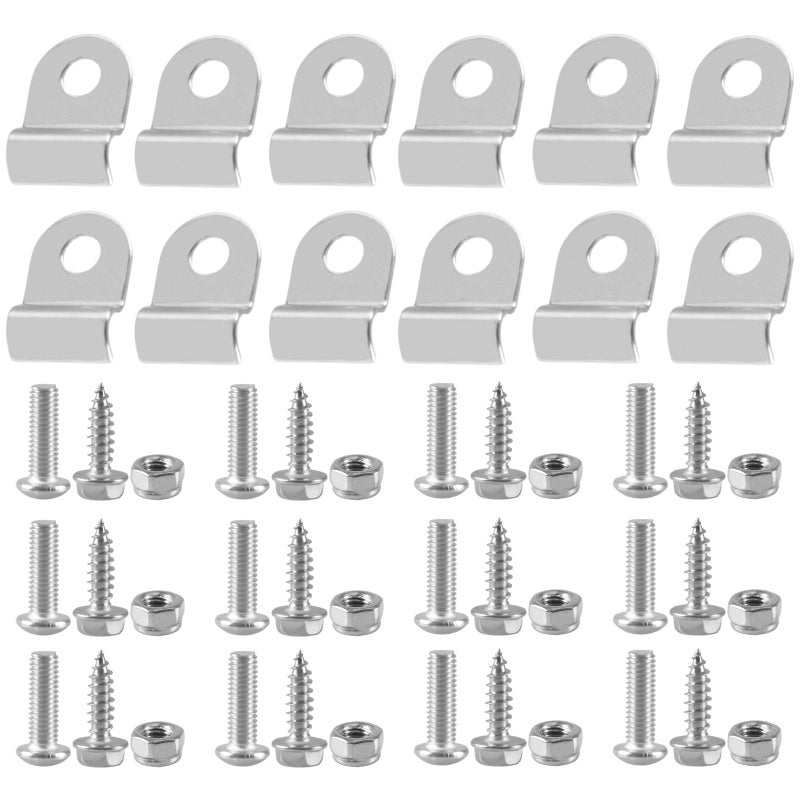 KPALAG 12 Sets 316 Stainless Steel Brake Fuel Line Clamps with Screw Compatible with Street Rod Truck Dune Buggy - Image 3