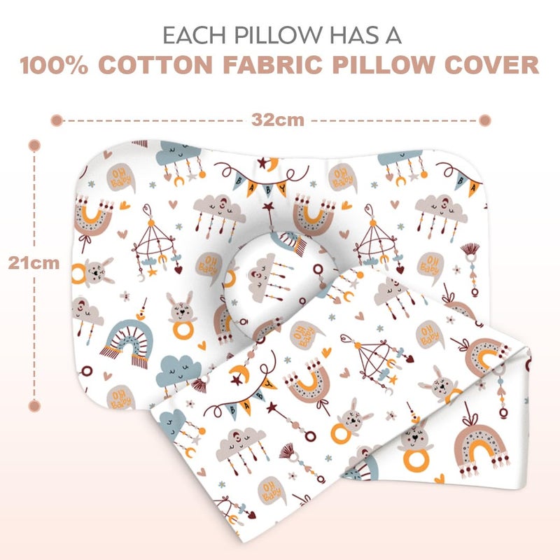 a baby cherry Organic Cotton Baby Pillow for Newborns (0M to 3 Years) - Unisex | Washable | Pillow Cover Included - Image 2