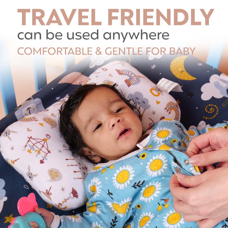 a baby cherry Organic Cotton Baby Pillow for Newborns (0M to 3 Years) - Unisex | Washable | Pillow Cover Included - Image 5