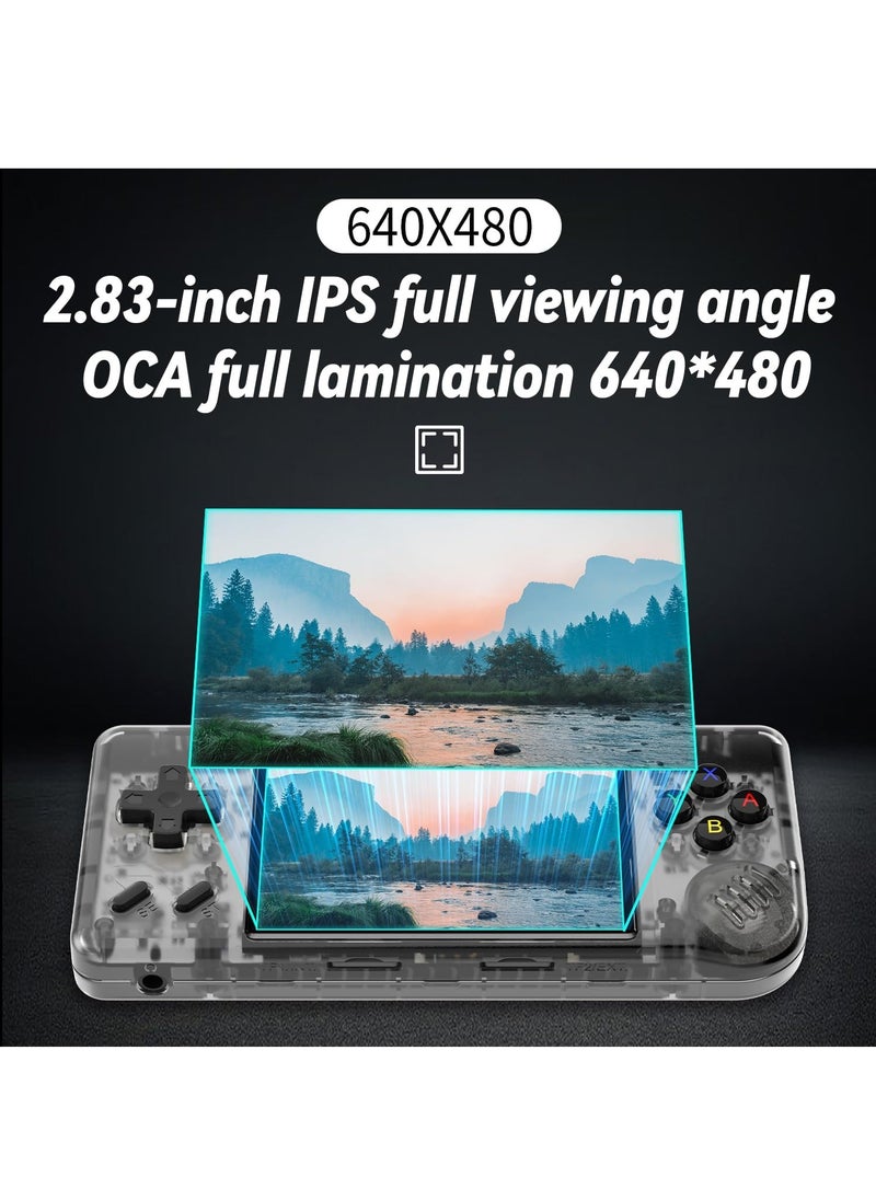 ANBERNIC  - ANBERNIC RG28XX Handheld Game Console 2.83 inch 640*480 IPS Screen Linux System 3100mAh Video Retro Player Support HDMI Output TV 2.4G Wireless/Wired Controller Supports Music Video Player (Black) - Image 1