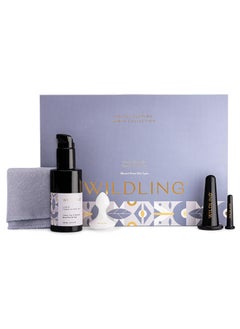 Wildling WILDLING Lumin Collection | Complete Facial Cupping Set | Clarify + Detoxify + De-Puff, + Brighten | Cupping Tool Set | White Jade Mushroom Guasha | Sea Buckthorn Brightening Oil | Cloud Cloth 