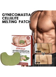 SOUTH MOON 12 Pieces Gynecomastia Plasters for Men, Turmeric Max Plasters, Turmericmax Gynecomastia Compress Plasters, Gynecomastia Cellulite Melting Plasters for Men  - Image 1