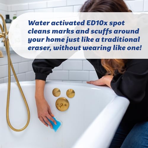 Scrub Daddy Eraser Sponge - 10x More Durable Than Traditional Erasers with Scrubbing Gems - Removes Dirt, Scuffs & Stains - Water Activated Sponge Eraser (2 Pack) - Image 4