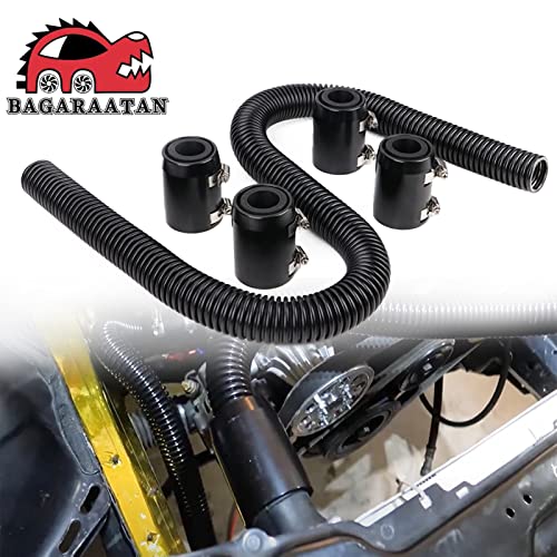 BAGARAATAN Universal 48" Flexible Radiator Hose Stainless Steel Universal Water Hoses Adapter Coolant Radiator Hose Kit Could be Used with 1-1/4", 1-1/2", 1-3/4" or 1-5/8" Radiator Necks - Image 3