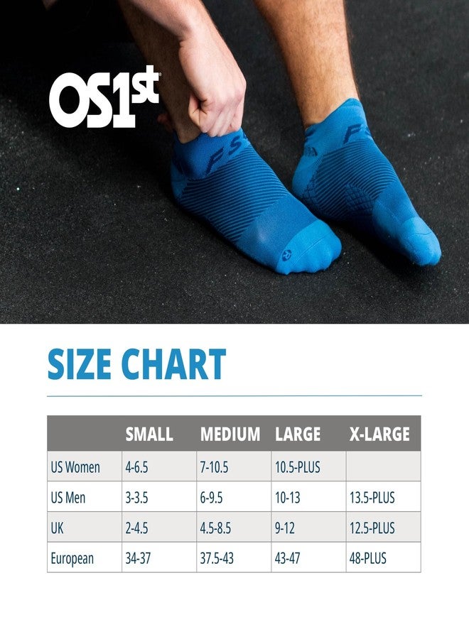 OS1st FS4 No Show Plantar Fasciitis Socks (Pair) for Plantar Fasciitis Relief, Arch Support and Foot Health Featuring Patented FS6 Technology (Medium, Light Grey) - Image 2