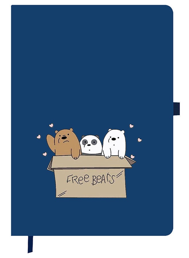 Theodor Designer A5 Thick Blue Hardcover Notebook We Are Bears - Image 1