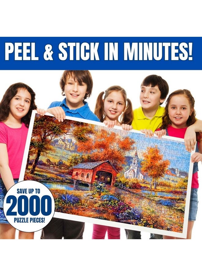 aGreatLife أوراق حفظ الألغاز اللاصقة AGREATLIFE 12 - حافظ على 2 × 1000 قطعة من الألغاز - بدون توتر وبدون فوضى - أوراق لاصقة للألغاز قابلة للإزالة واللصق (12 ورقة لغز مع 4 حاملات لاصقة) - Image 3