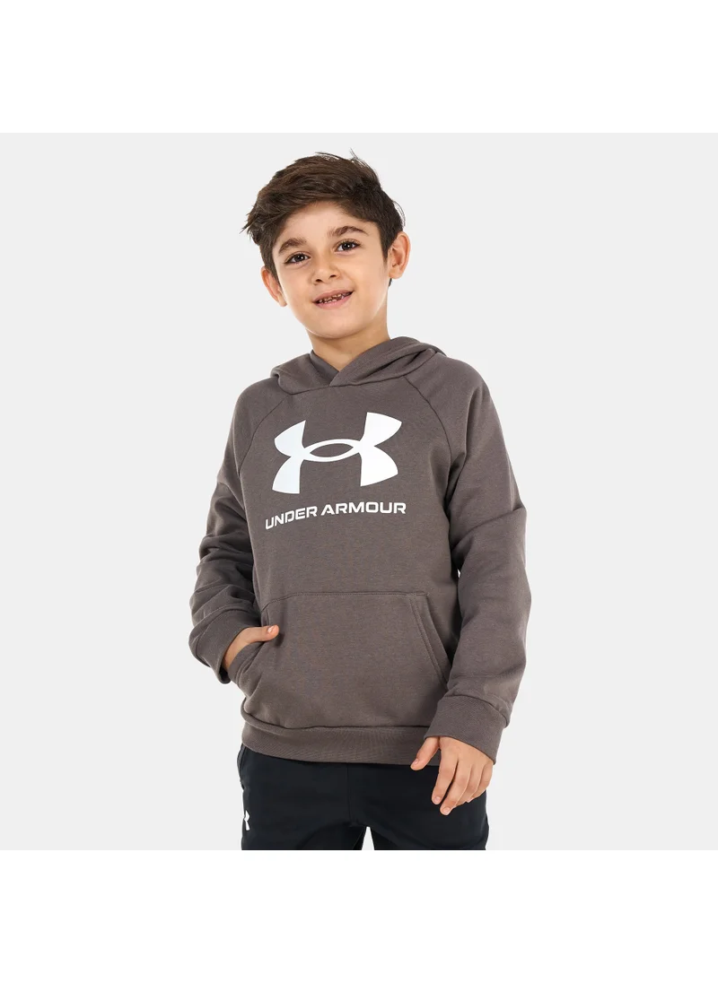 UNDER ARMOUR Kids' UA Rival Fleece Big Logo Hoodie