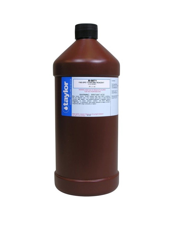 FAS-DPD Titrating Reagent, 1 qt, R-0871-F for Pool Test Kits