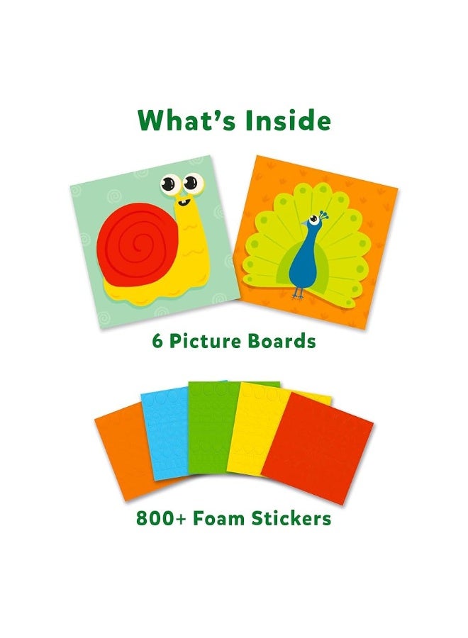 Skillmatics Foam Sticker Art Activity Animals MessFree Fun for Kids 800 3D Foam Stickers DIY Felt Craft Kits Gifts for Boys Girls Ages 3 4 5 6 7 - Image 4