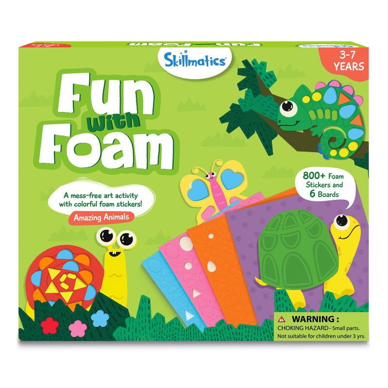 Skillmatics Foam Sticker Art Activity Animals MessFree Fun for Kids 800 3D Foam Stickers DIY Felt Craft Kits Gifts for Boys Girls Ages 3 4 5 6 7 - Image 2