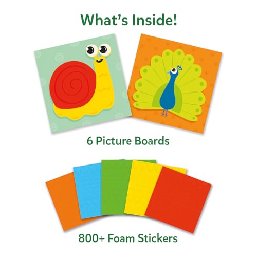 Skillmatics Foam Sticker Art Activity Animals MessFree Fun for Kids 800 3D Foam Stickers DIY Felt Craft Kits Gifts for Boys Girls Ages 3 4 5 6 7 - Image 3