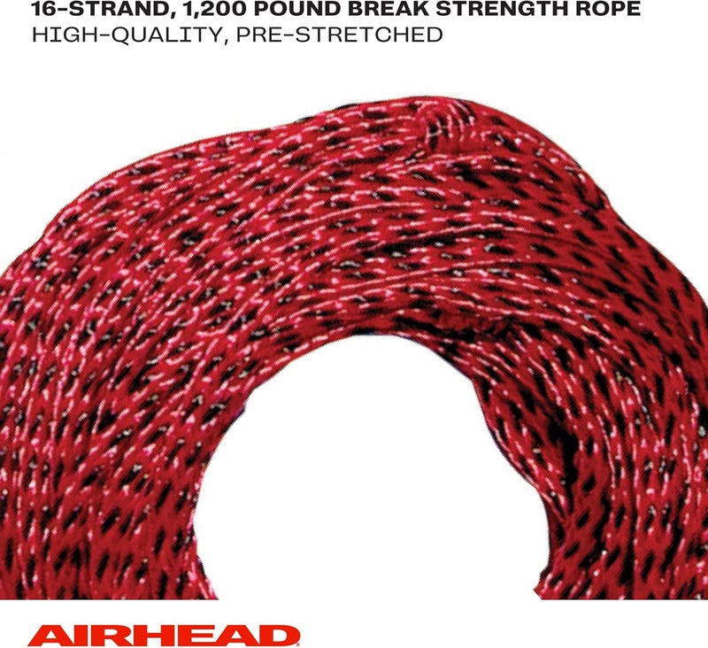 Airhead Trick Handle Wakeboard Rope 4 Sections 75Feet Red - Image 5