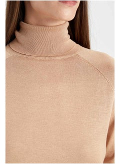 DeFacto Woman Tricot Regular Fit Turtle Neck 3/4 Sleeve Pullover  - Image 5