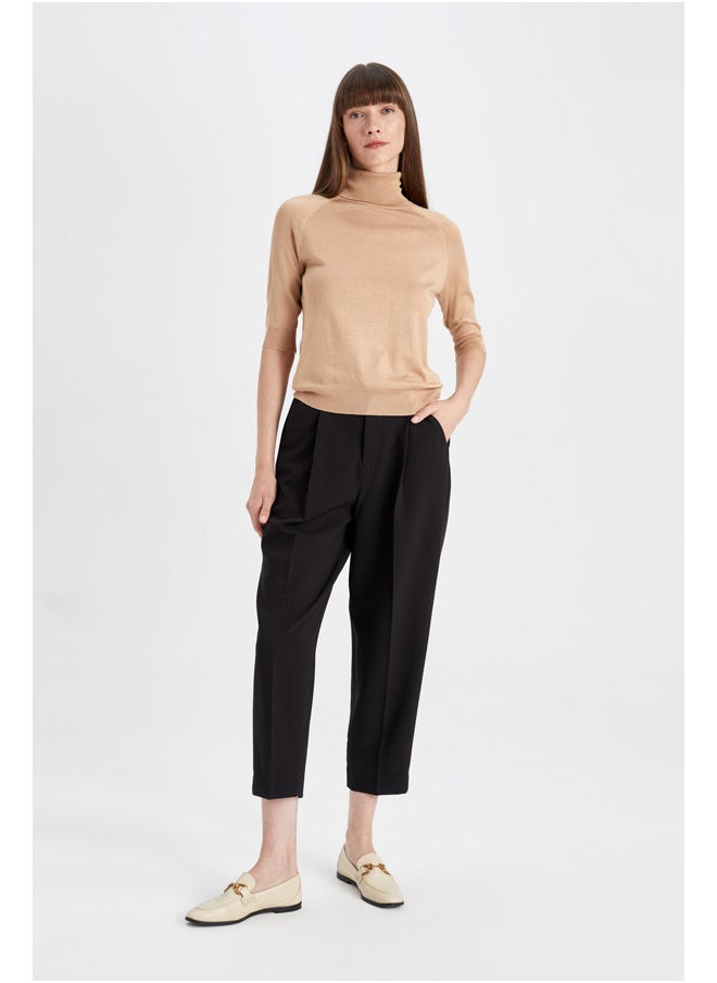 DeFacto - Woman Tricot Regular Fit Turtle Neck 3/4 Sleeve Pullover - Image 1
