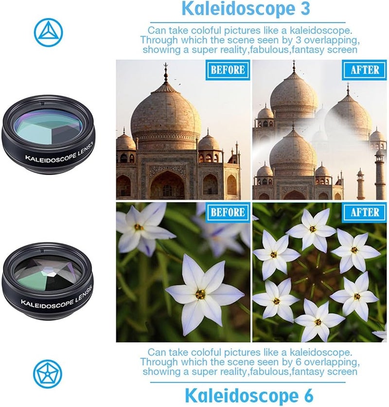 Universal 10 In 1 Phone Camera Lens Kit With Wide Angle Fisheye Telephoto CPL Filter - Image 3