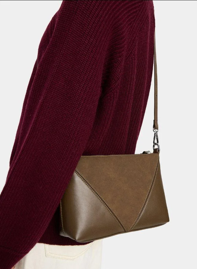 بارفوا تباين في النسيج في حقيبة كروس بودي