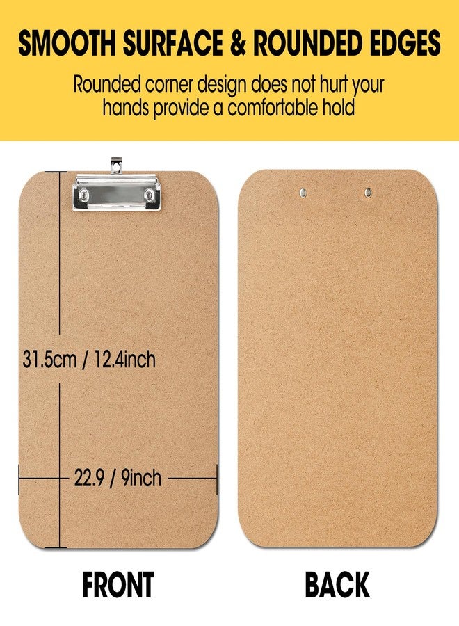 YesBes 24 Pack Clipboards Bulk, Clipboards for Classroom, Letter Size (9 x 12.4 Inch) Wooden Clipboard, Hardboard Office Clipboard, Classroom Supplies - Image 3