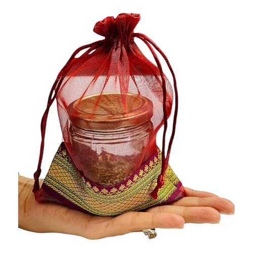 Kriwin Silk Potli Bags with Drawstring, 18 x 12 cm, Pack of 10, for Gifting and Storage (Maroon) - Image 2