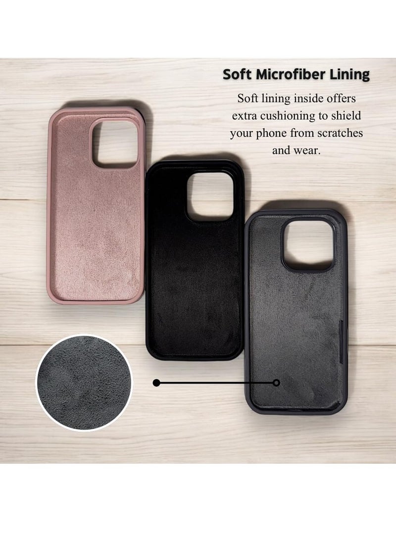 Silicon Case Designed for iPhone 16 Pro, Microfiber Lining, Shockproof, Slim Fit, Soft Touch, Anti-Slip, Full Body Protection (Gray) - Image 2