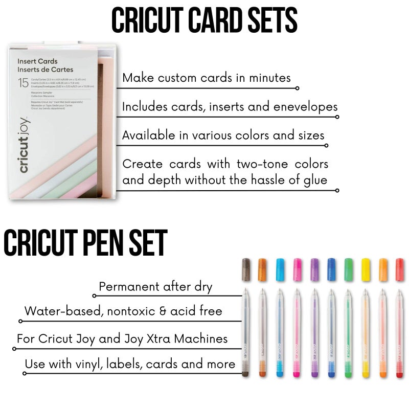 Cricut مجموعة كريكوت ديلوكس الشاملة لجهاز كريكوت جوي - حزمة مكونة من 40+ قطعة مع الفينيل، والفينيل القابل للتحويل بالحرارة، ومجموعات بطاقات مع أقلام وأدلة تعليمية، مجموعة مواد آلة قطع مبتدئة - Image 5