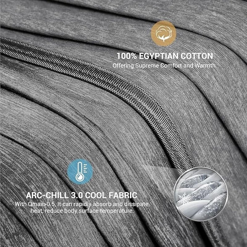 يلا جوي بطانية تبريد Yelajoy، حجم توأمي تقنية Arc-Chill3.0 (Q-Max>0.5) تمتص الحرارة لمنع التعرق الليلي مقاس 59" × 79"، مناسبة لفصل الصيف - Image 5