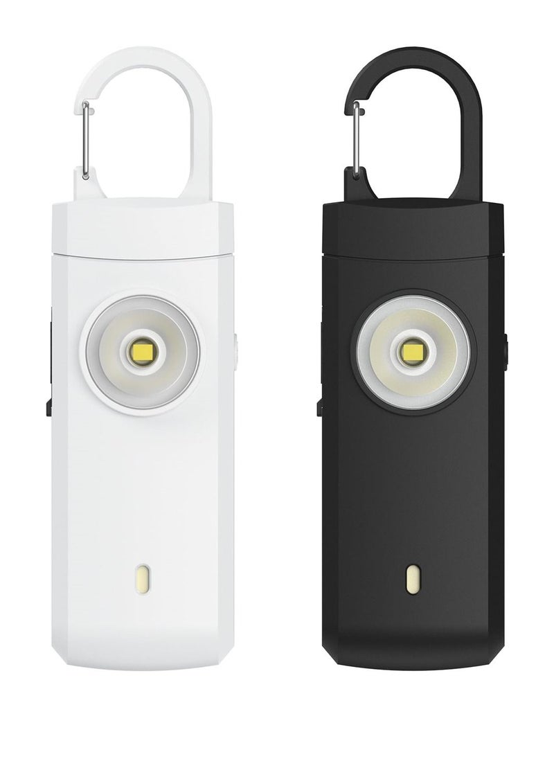 Y&D Rechargeable Personal Alarm for Women, Self Defense Keychain Siren Keychains Safety, SOS Light, Type-C USB Charging, Key Ring Kids, 2PCS  - Image 1