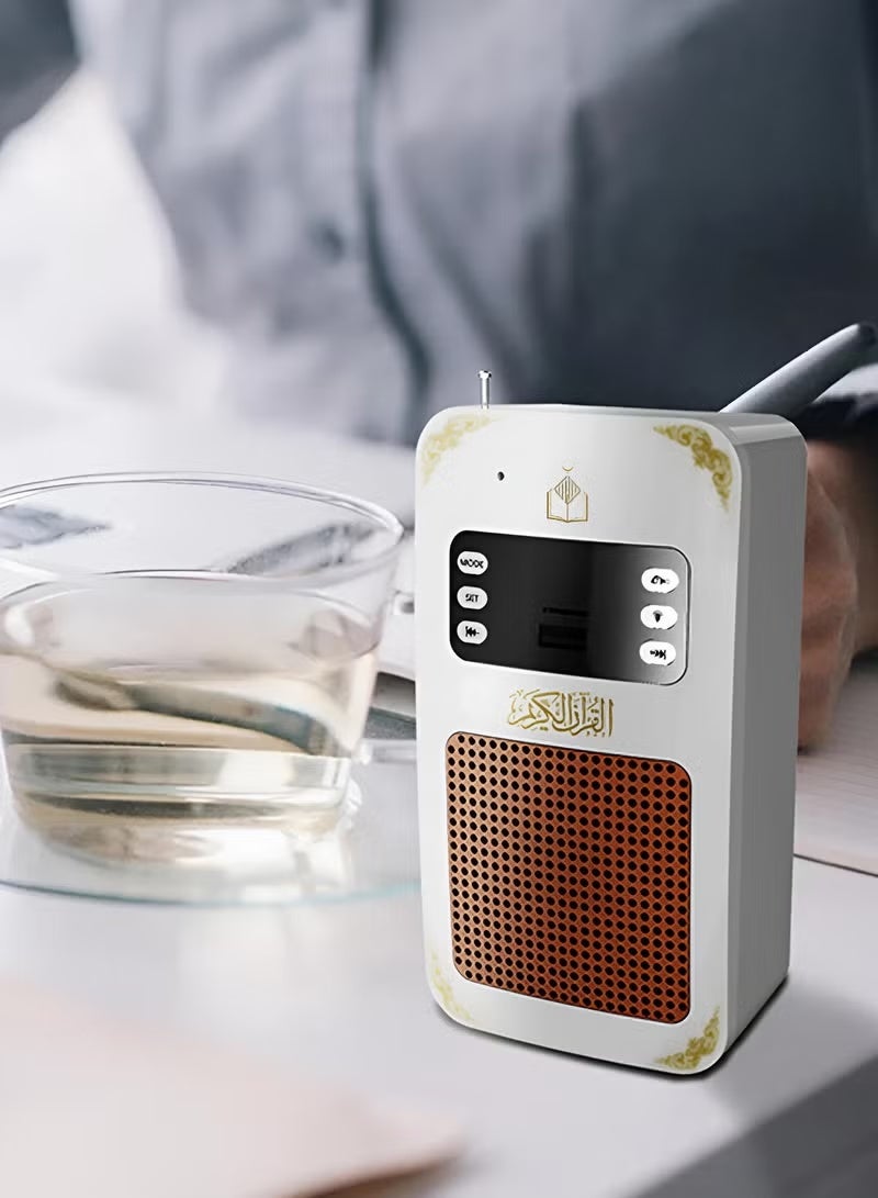 Equantu SQ669 Portable Wireless Quran Speaker LED Light Wall Plug Quran Speaker Holy Quran Speaker with Translation Bluetooth Remote Control Quran Player Radio USB Support Quran Speaker for Home School Hospitals Mosque - Image 4