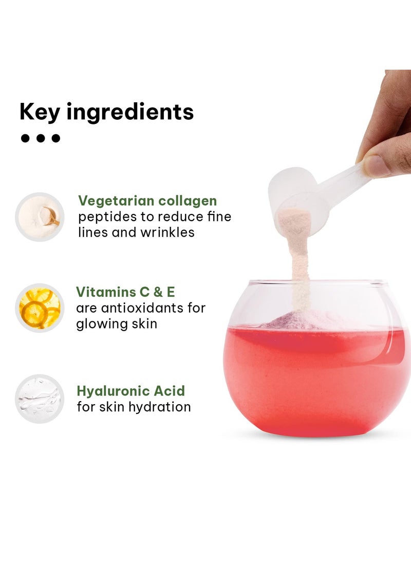 هيلث كارت مكمل الكولاجين النباتي الحيوي (فواكه مشكلة، 100 جرام) | مع البيوتين وفيتامين C وE وهيالورونات الصوديوم | لصحة البشرة والشعر والأظافر - Image 3