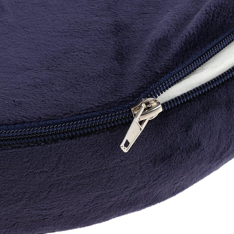 klarako Donut Seat Cushion Pillow Memory Foam Car Office Chair Pad for Orthopedic Tailbone  Navy - Image 4